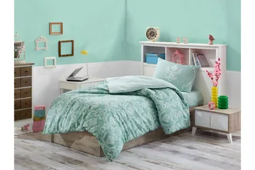 Eponj Home Bäddset Enkelt 3-dels - Grön/Vit - Textil & mattor - Sängkläder - Bäddset & påslakanset