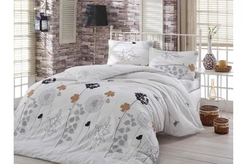 Eponj Home Bäddset Enkelt 3-dels - Vit/Grå/Svart/Brun - Textil & mattor - Sängkläder - Bäddset & påslakanset