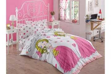 Eponj Home Bäddset Enkelt 3-dels - Vit/Rosa/Multi - Textil & mattor - Sängkläder - Bäddset & påslakanset