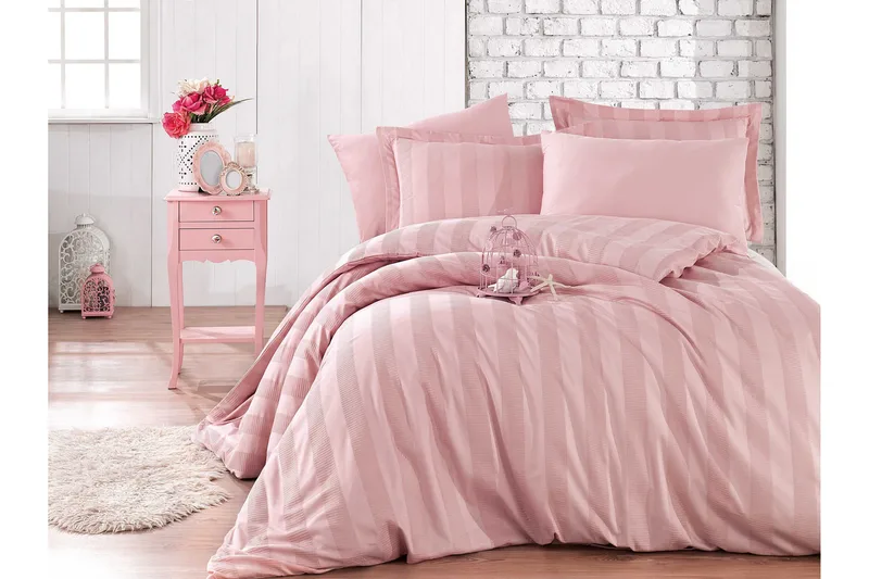 Hobby Exclusive Satin Bäddset, Blekrosa