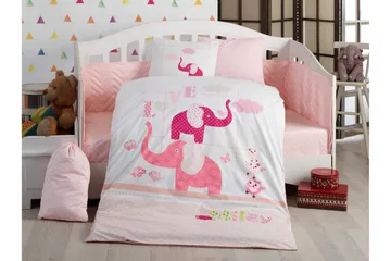 Hobby Poplin Barnbäddset - Rosa - Textil & mattor - Barntextilier - Sängkläder barn - Bäddset barn