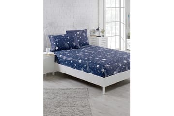 Lakan EnLora Home Enkelt 100x200 cm+Kuddfodral - Mörkblå - Textil & mattor - Sängkläder - Bäddset & påslakanset