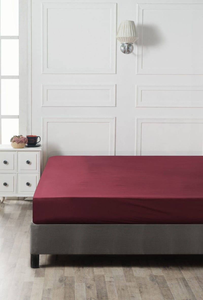 Talvenis Dra-på-lakan 140x190cm - Mörkröd - Textil & mattor - Sängkläder - Lakan - Dra på lakan