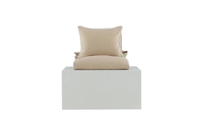 Livia Bäddset 2-Dels 150x200/50x60 cm - Beige/Vit - Textil & mattor - Sängkläder