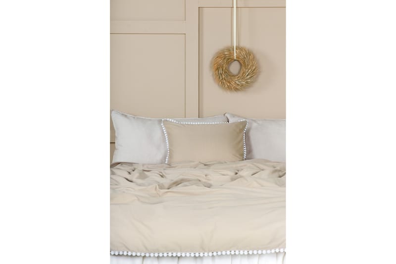 Livia Bäddset 2-Dels 150x200/50x60 cm - Beige/Vit - Textil & mattor - Sängkläder