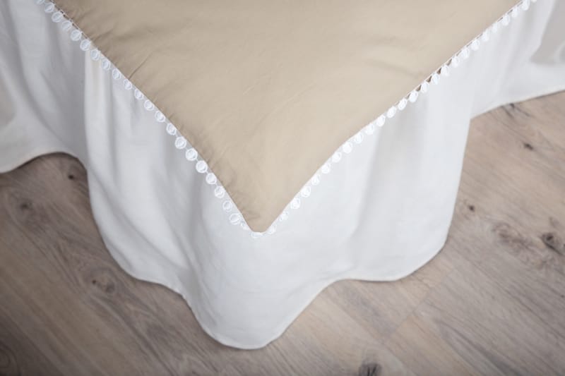 Livia Bäddset 2-Dels 150x200/50x60 cm - Beige/Vit - Textil & mattor - Sängkläder