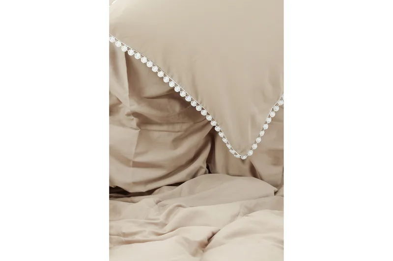 Livia Bäddset 2-Dels 150x200/50x60 cm - Beige/Vit - Textil & mattor - Sängkläder