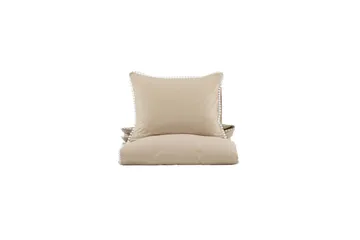 Livia Bäddset 2-Dels 150x200/50x60 cm - Beige/Vit - Textil & mattor - Sängkläder