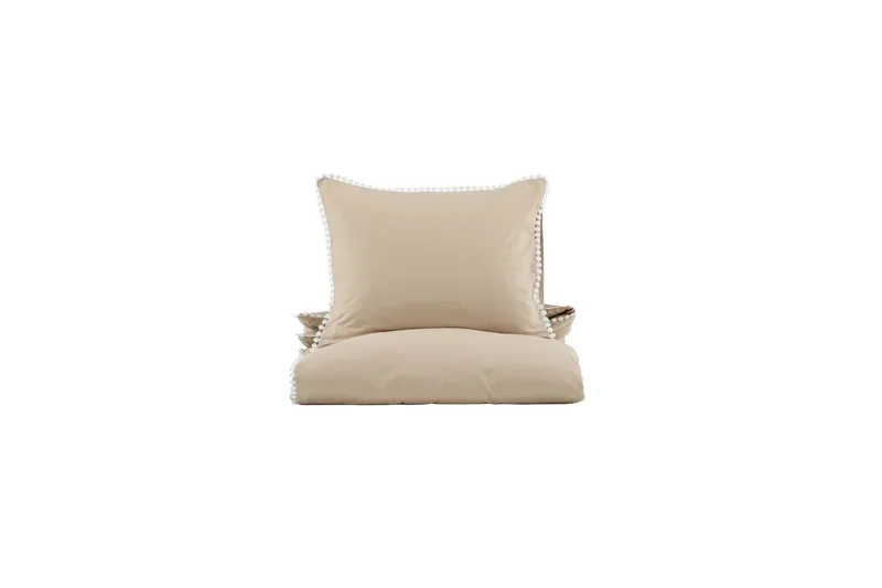 Livia Bäddset 2-Dels 150x200/50x60 cm - Beige/Vit - Textil & mattor - Sängkläder