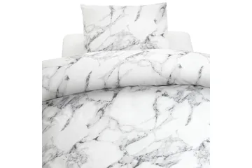 Marmor Bäddset 2 st 2-dels Vit Marmor - Borganäs - Textil & mattor - Sängkläder - Bäddset & påslakanset - Påslakanset dubbelsäng