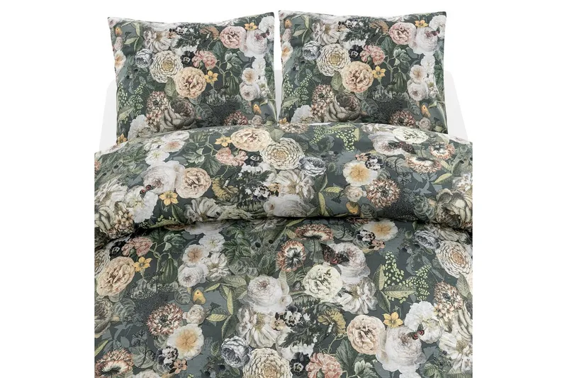 Påslakanset Dubbelsäng 3-Dels Abigail Grön - Borganäs of Sweden - Textil & mattor - Sängkläder - Bäddset & påslakanset