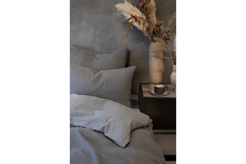 Påslakanset Dubbelsäng 3-Dels Rolling - Grå - Textil & mattor - Sängkläder