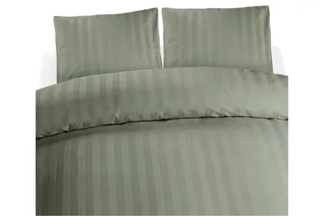 Påslakanset Dubbelsäng 3-Dels Satin - Grön - Textil & mattor - Sängkläder