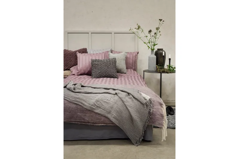 Påslakanset Dubbelsäng 3-Dels Satin - Lila - Textil & mattor - Sängkläder