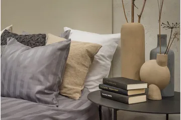 Påslakanset Dubbelsäng 3-Dels Satin - Ljusgrå - Textil & mattor - Sängkläder - Bäddset & påslakanset