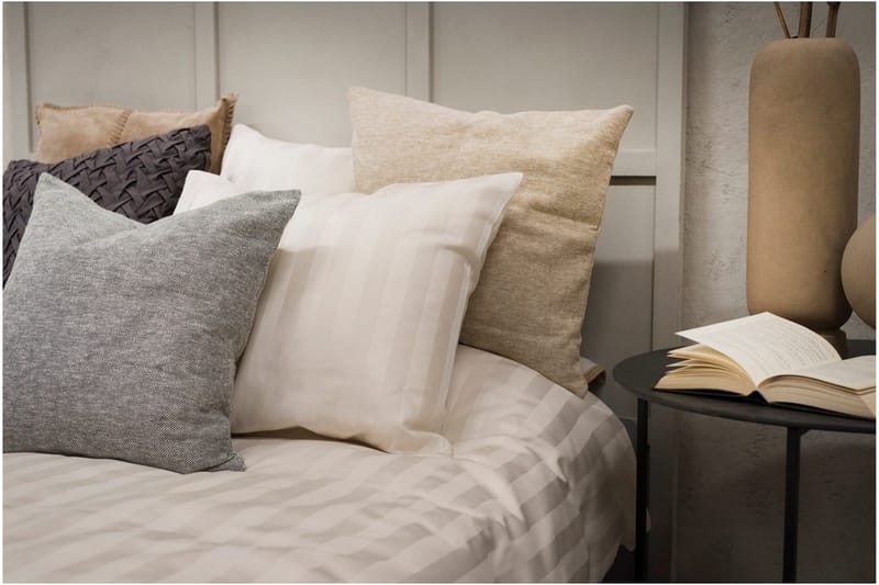 Påslakanset Dubbelsäng 3-Dels Satin - Sand - Textil & mattor - Sängkläder