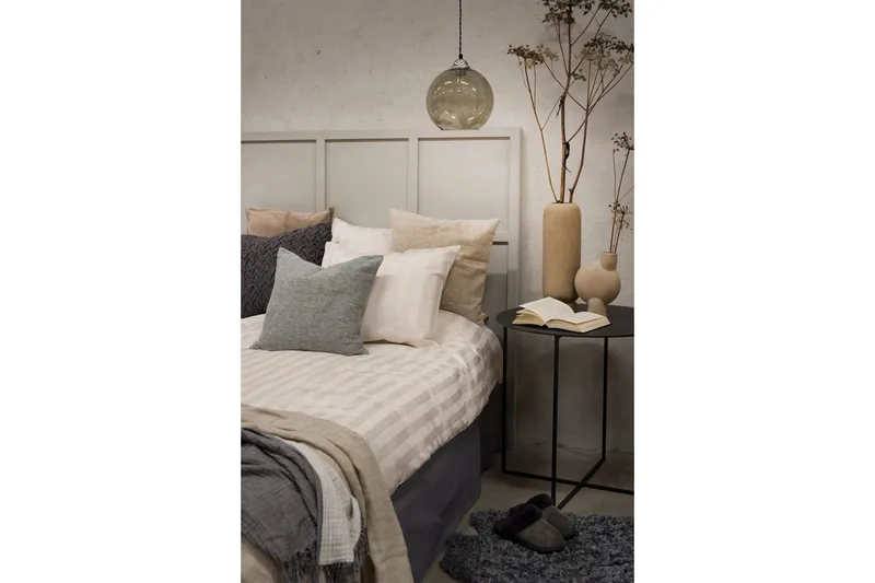 Påslakanset Dubbelsäng 3-Dels Satin - Sand - Textil & mattor - Sängkläder