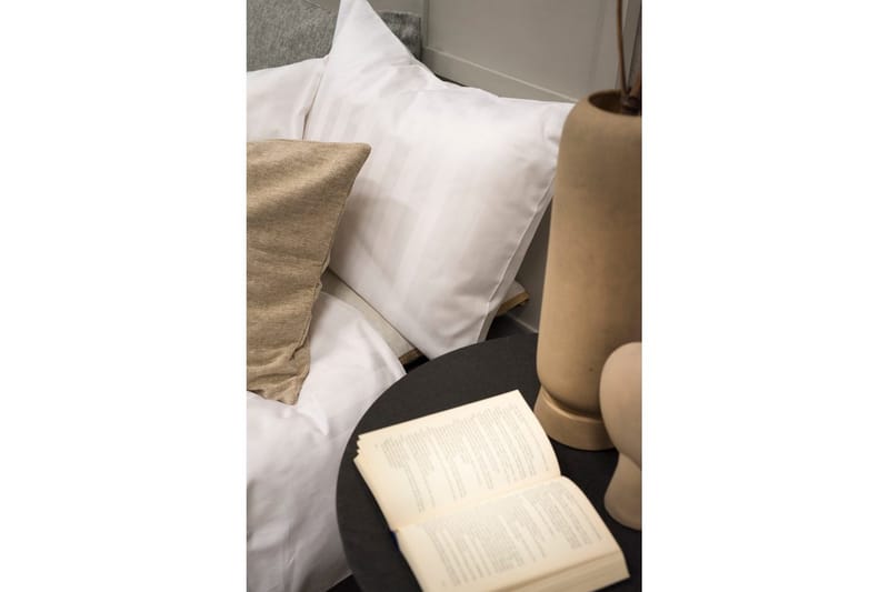 Påslakanset Dubbelsäng 3-Dels Satin - Vit - Textil & mattor - Sängkläder - Bäddset & påslakanset