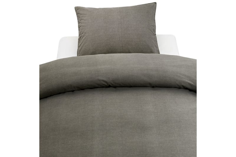 Påslakanset Dubbelsäng 3-Dels Washed - Grå - Textil & mattor - Sängkläder - Bäddset & påslakanset