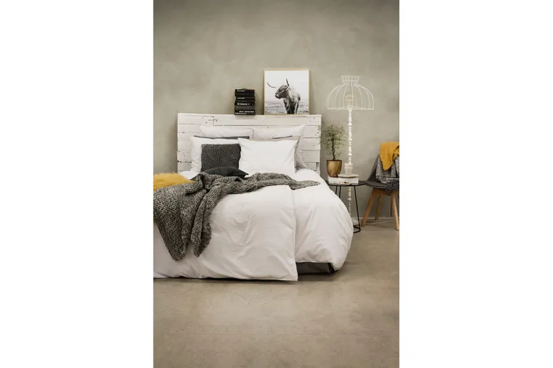 Påslakanset Dubbelsäng 3-Dels Washed - Vit - Textil & mattor - Sängkläder - Bäddset & påslakanset