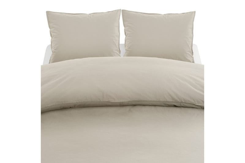 Påslakanset Dubbelsäng 3-Dels Percale - Sand - Textil & mattor - Sängkläder - Bäddset & påslakanset