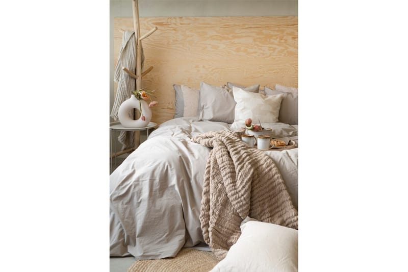 Påslakanset Dubbelsäng 3-Dels Percale - Sand - Textil & mattor - Sängkläder - Bäddset & påslakanset