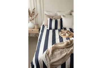 Påslakanset Enkelsäng 2-Dels Block stripe - Marinblå - Textil & mattor - Sängkläder