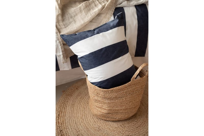 Påslakanset Enkelsäng 2-Dels Block stripe - Marinblå - Textil & mattor - Sängkläder - Bäddset & påslakanset