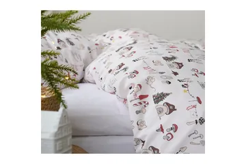 Påslakanset Enkelsäng 2-Dels Fingal Jul Vit - Vit - Textil & mattor - Sängkläder