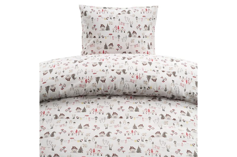 Påslakanset Enkelsäng 2-Dels Fingal Jul Vit, Vit