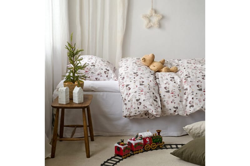 Påslakanset Enkelsäng 2-Dels Fingal Jul Vit - Vit - Textil & mattor - Sängkläder