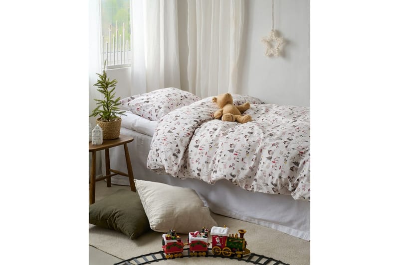 Påslakanset Enkelsäng 2-Dels Fingal Jul Vit - Vit - Textil & mattor - Sängkläder
