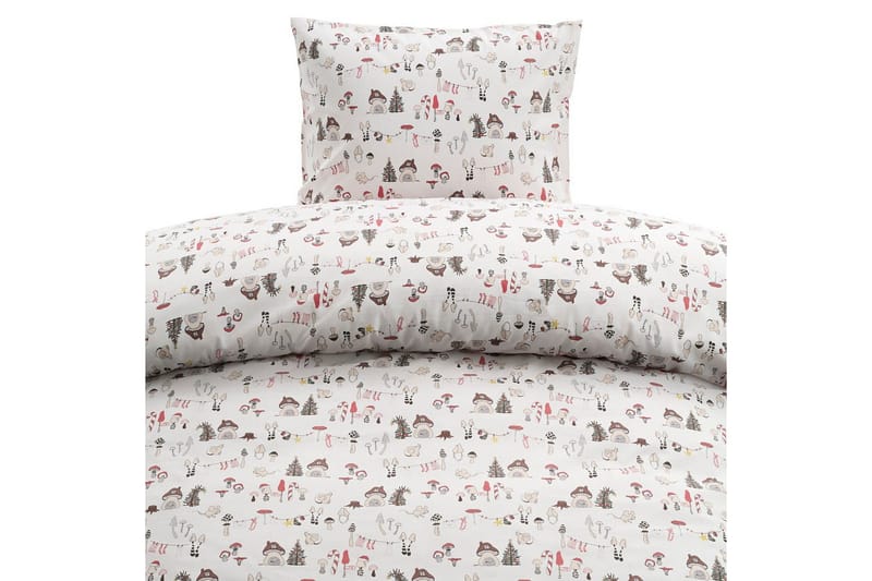 Påslakanset Enkelsäng 2-Dels Fingal Jul Vit, Vit