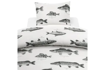 Påslakanset Enkelsäng 2-Dels Fiske Vit - Franzén - Textil & mattor - Sängkläder - Bäddset & påslakanset