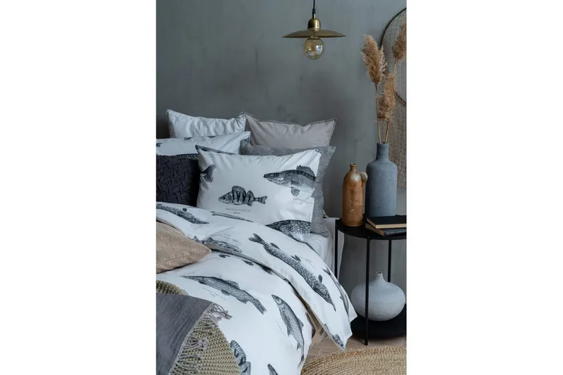 Påslakanset Enkelsäng 2-Dels Fiske Vit - Franzén - Textil & mattor - Sängkläder