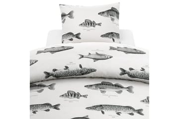Påslakanset Enkelsäng 2-Dels Fiske Vit - Franzén - Textil & mattor - Sängkläder