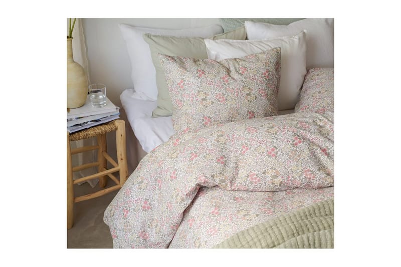 Påslakanset Enkelsäng 2-Dels Floret Sand - Brun - Textil & mattor - Sängkläder