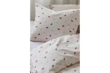 Påslakanset Enkelsäng 2-Dels Hjärtrud - Beige - Textil & mattor - Sängkläder