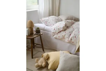 Påslakanset Enkelsäng 2-Dels Hjärtrud - Beige - Textil & mattor - Sängkläder