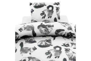 Påslakanset Enkelsäng 2-Dels Julis Grå - Borganäs of Sweden - Textil & mattor - Sängkläder - Bäddset & påslakanset