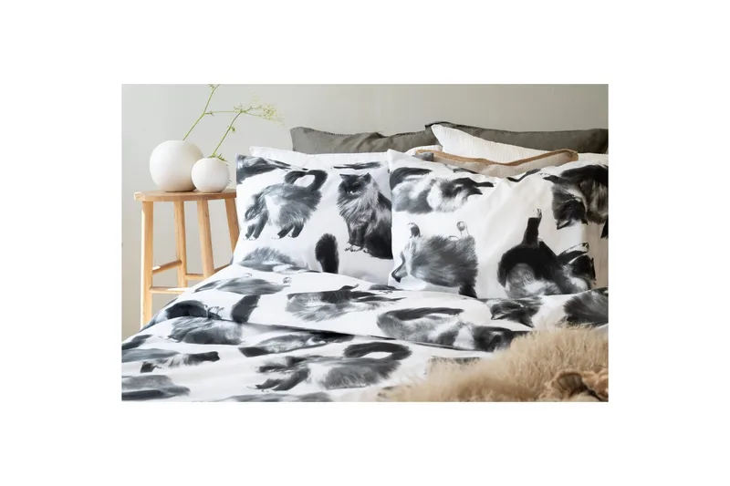 Påslakanset Enkelsäng 2-Dels Julis Grå - Borganäs of Sweden - Textil & mattor - Sängkläder - Bäddset & påslakanset