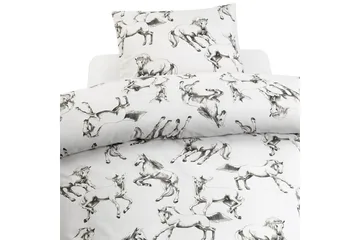 Påslakanset Enkelsäng 2-Dels Lipizzaner Grå - Borganäs - Textil & mattor - Sängkläder - Bäddset & påslakanset