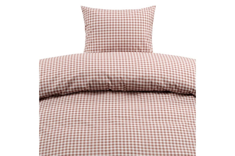 Påslakanset Enkelsäng 2-Dels Märta Ruta, Brun