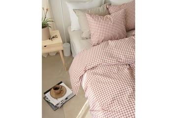 Påslakanset Enkelsäng 2-Dels Märta Ruta - Brun - Textil & mattor - Sängkläder - Bäddset & påslakanset