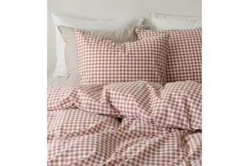 Påslakanset Enkelsäng 2-Dels Märta Ruta - Brun - Textil & mattor - Sängkläder