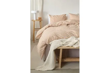 Påslakanset Enkelsäng 2-Dels Märta Ruta - Gul - Textil & mattor - Sängkläder