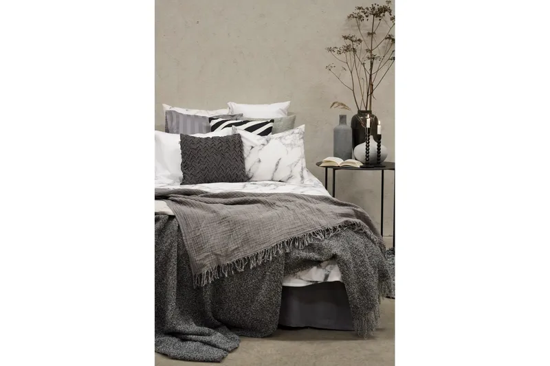 Påslakanset Enkelsäng 2-Dels Marmor Vit - Borganäs of Sweden - Textil & mattor - Sängkläder