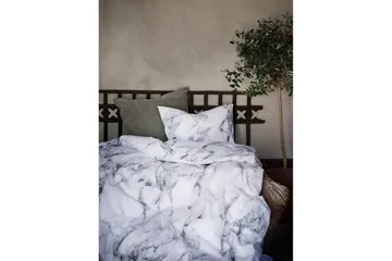 Påslakanset Enkelsäng 2-Dels Marmor Vit - Borganäs of Sweden - Textil & mattor - Sängkläder - Bäddset & påslakanset