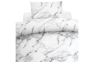 Påslakanset Enkelsäng 2-Dels Marmor Vit - Borganäs - Textil & mattor - Sängkläder - Bäddset & påslakanset