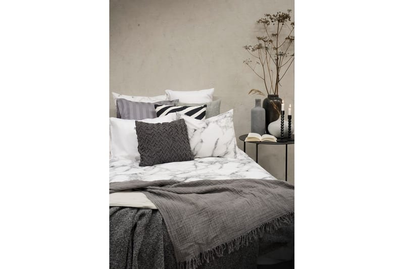 Påslakanset Enkelsäng 2-Dels Marmor Vit - Borganäs - Textil & mattor - Sängkläder - Bäddset & påslakanset